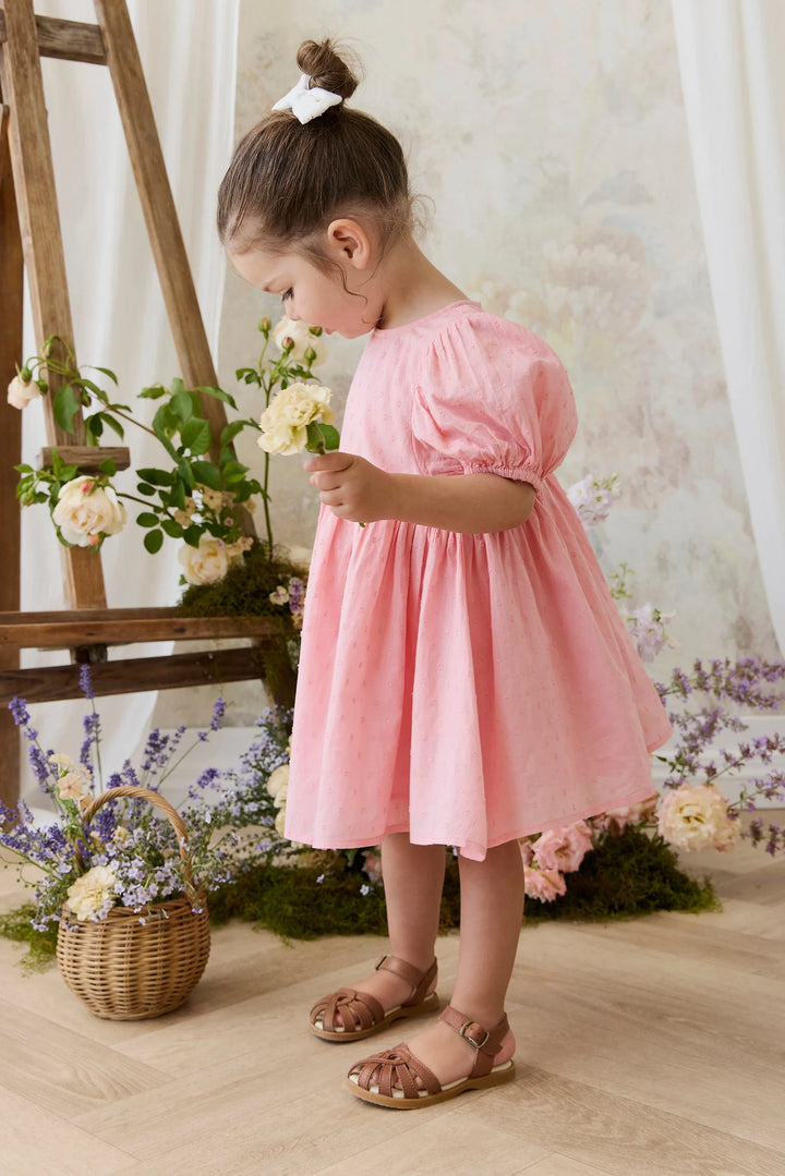 Jamie Kay – Organic Cotton Frannie Dress in Swiss Pink