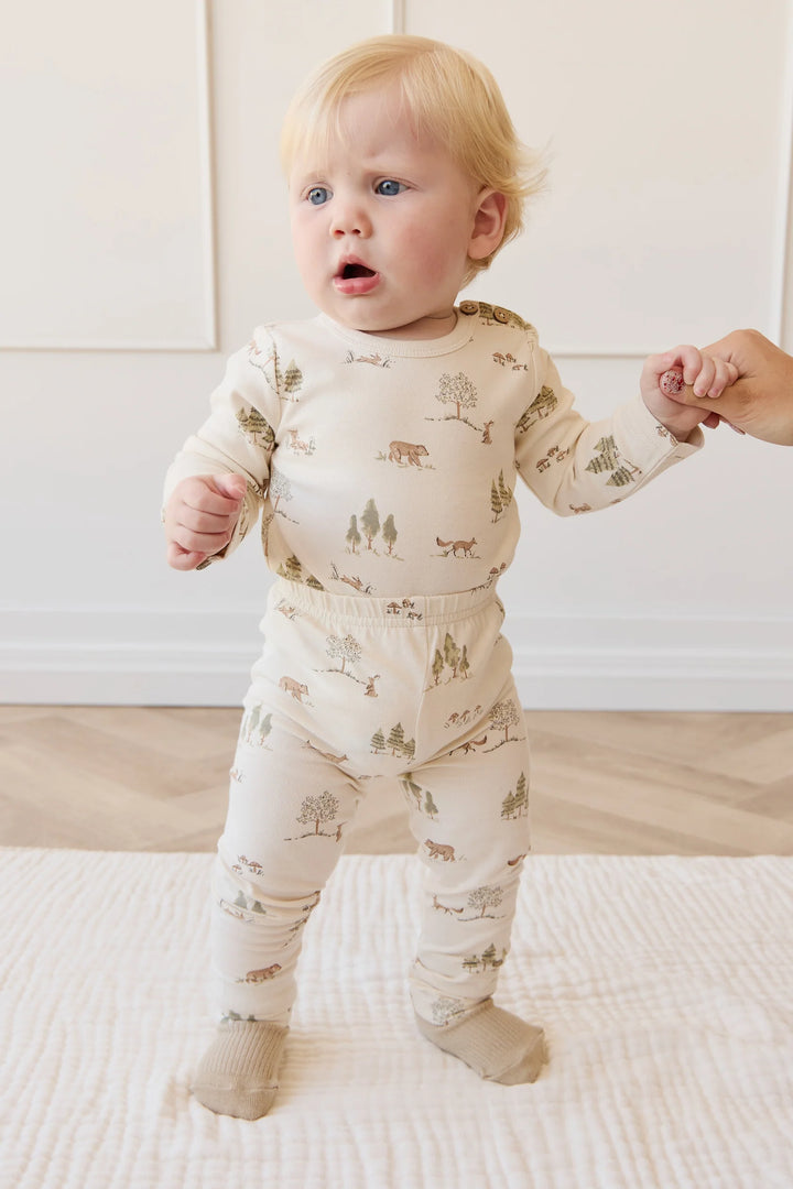 Jamie Kay – Organic Cotton Fernley Bodysuit in Pine Forest Friends