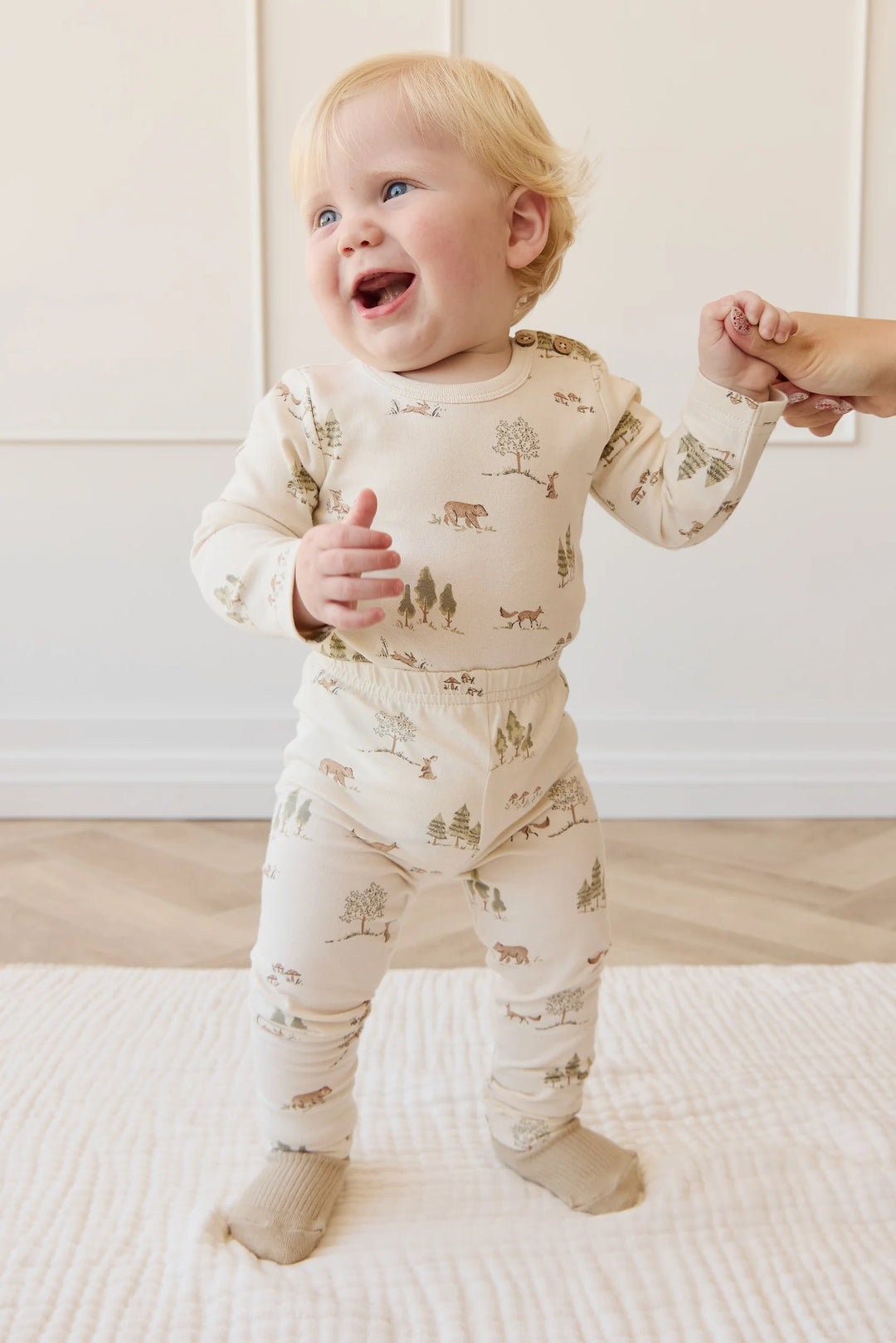 Jamie Kay – Organic Cotton Everyday Legging in Pine Forest Friends