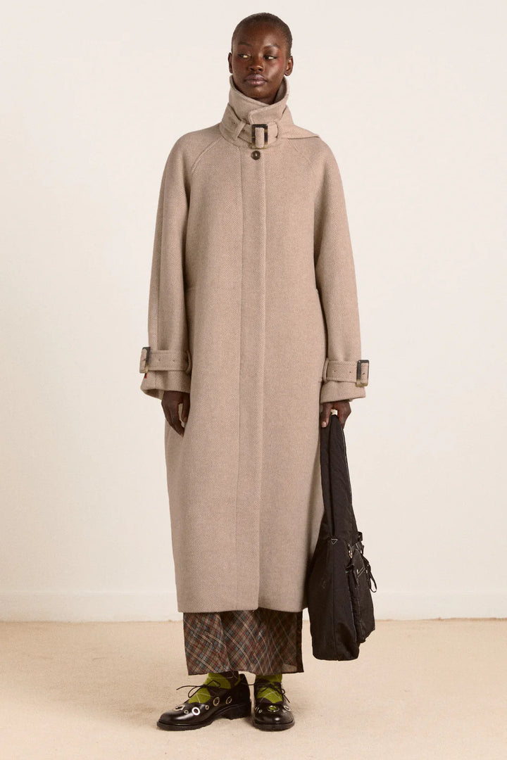 Damson Madder – Jude Wool Coat in Grey
