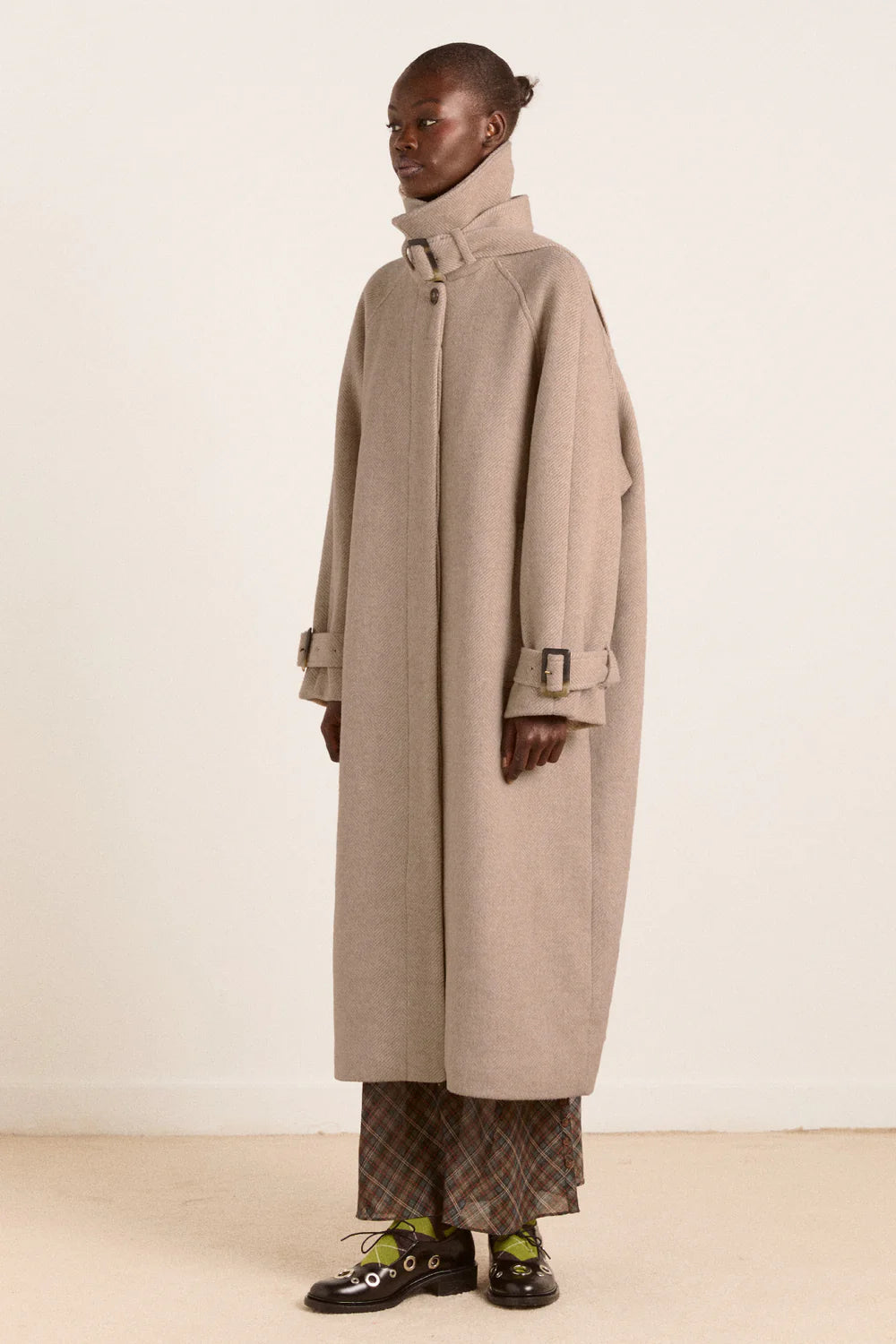 Damson Madder – Jude Wool Coat in Grey