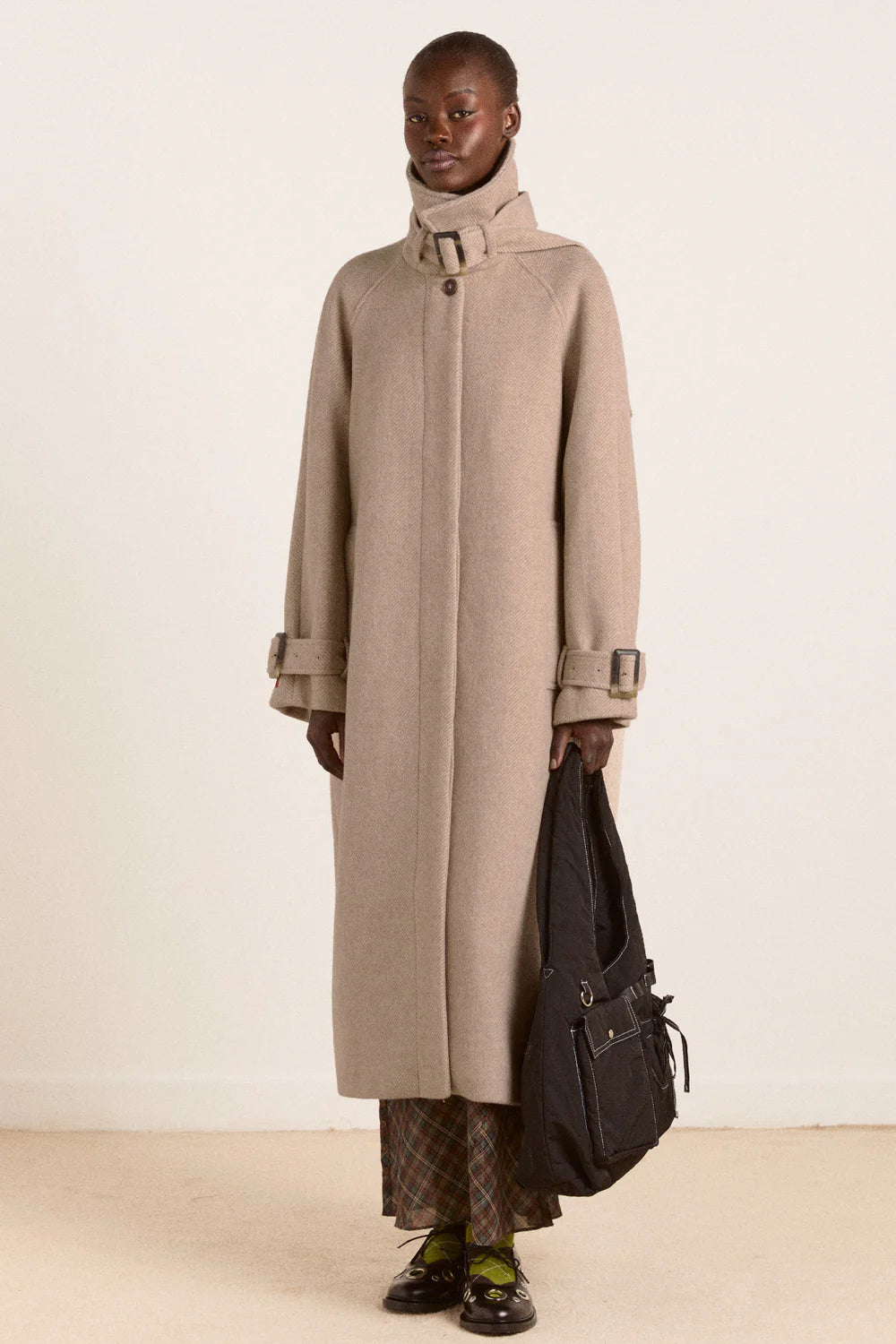 Damson Madder – Jude Wool Coat in Grey