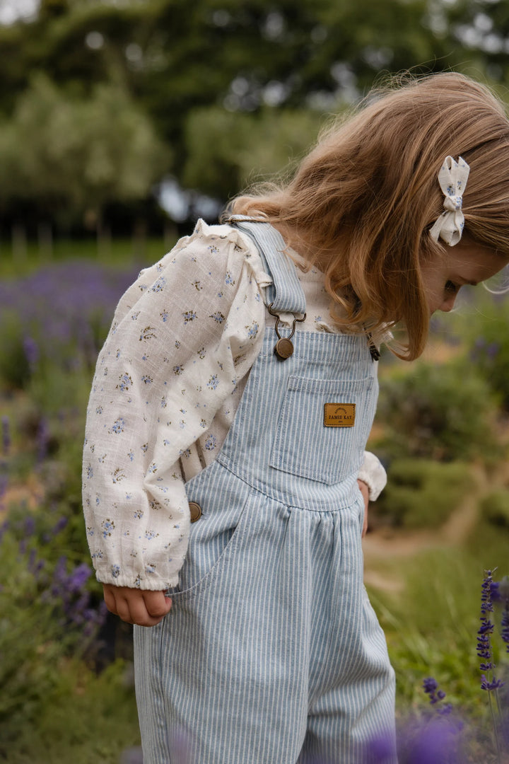 Jamie Kay - Organic Cotton Nathalie Blouse in Juniper Fields Blue