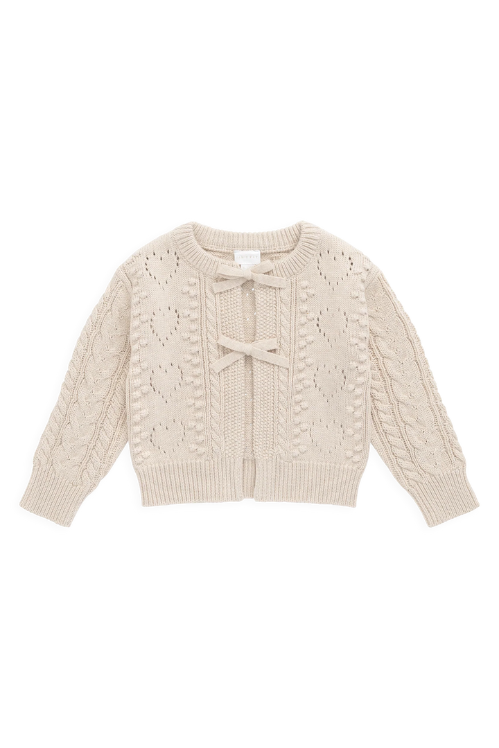 Jamie Kay – Josephine Cardigan in Light Oatmeal Marle