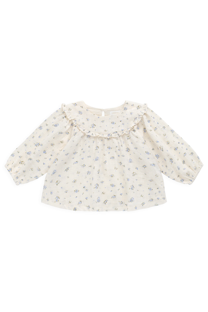 Jamie Kay - Organic Cotton Nathalie Blouse in Juniper Fields Blue
