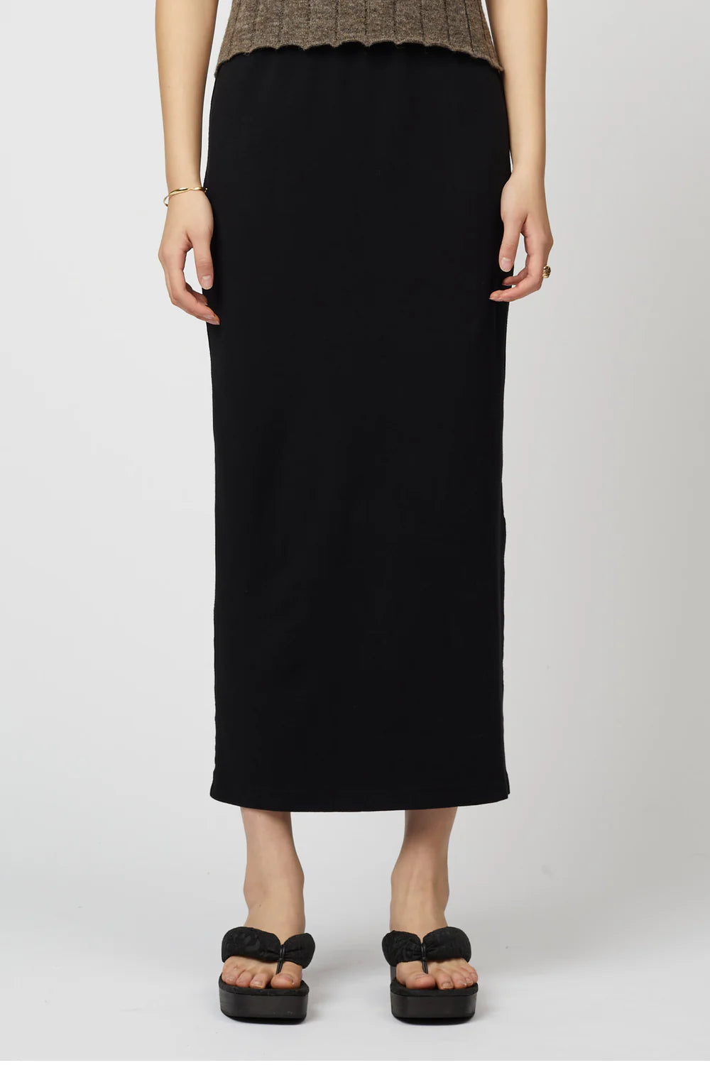 Atelier Delphine – Jersey Midi Skirt in Black