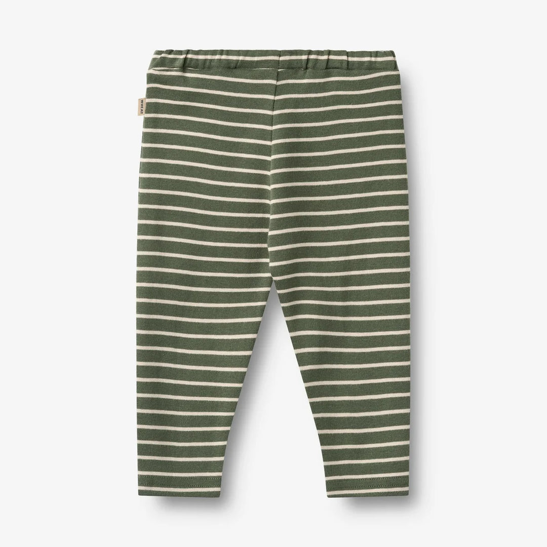 WHEAT – Manfred Jersey Pants in Green Stripe