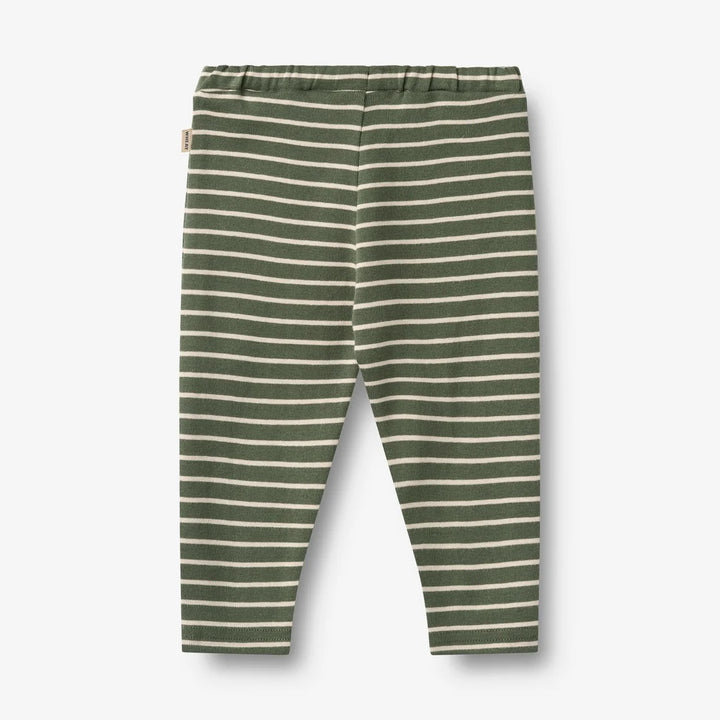 WHEAT – Manfred Jersey Pants in Green Stripe