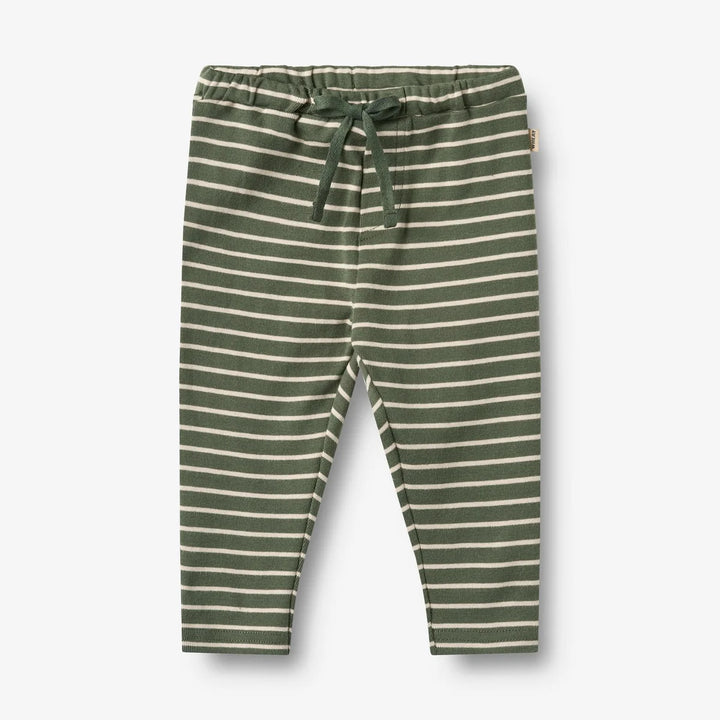 WHEAT – Manfred Jersey Pants in Green Stripe