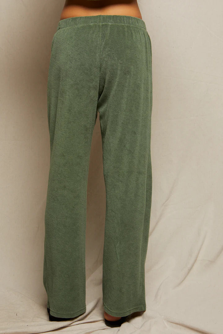 Perfect White Tee – Katie Loop Terry Sweatpant in Aloe