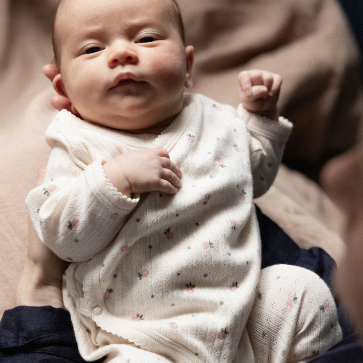 Nature Baby – Pointelle Kimono Stretch and Grow in Posey