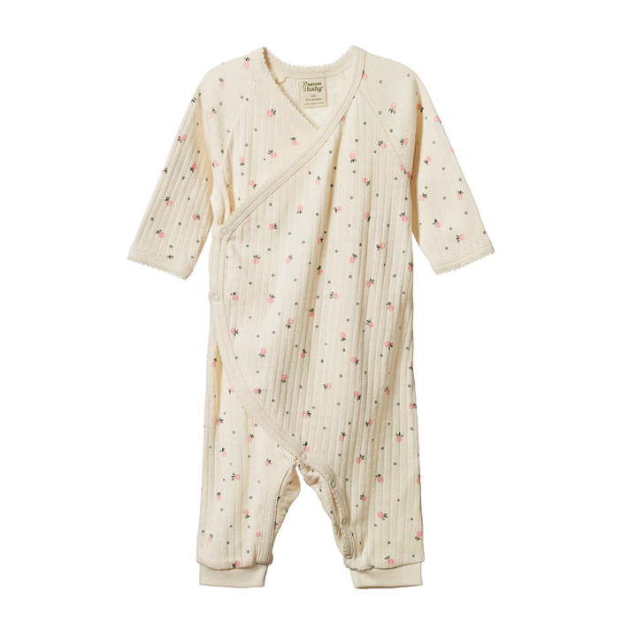 Nature Baby – Pointelle Kimono Stretch and Grow in Posey