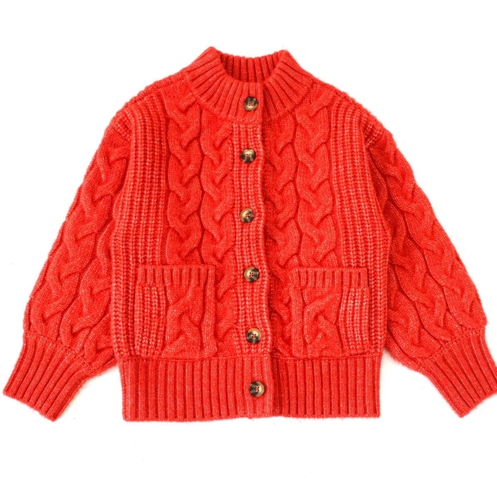 Kerri Rosenthal – Troy Cable Sweater in Mars Orange