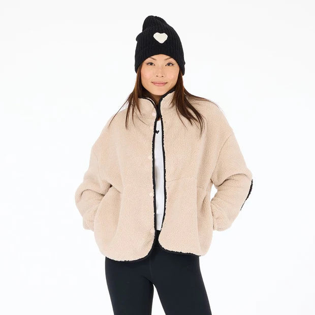 Kerri Rosenthal – Coze Magoze Cotton Fleece Jacket in Beige