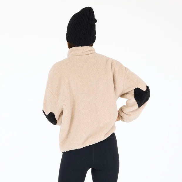 Kerri Rosenthal – Coze Magoze Cotton Fleece Jacket in Beige