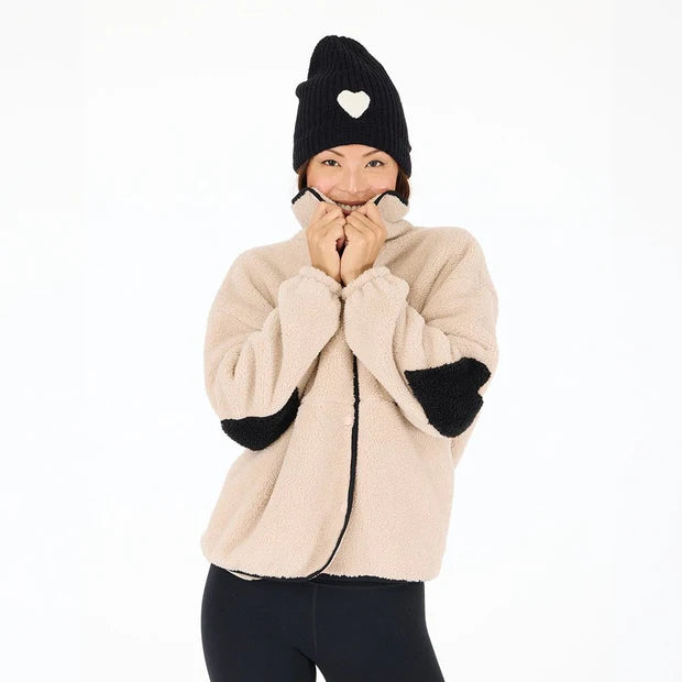 Kerri Rosenthal – Coze Magoze Cotton Fleece Jacket in Beige