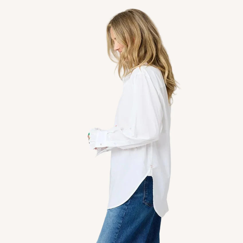 Kerri Rosenthal – Mia Ruffle Shirt in White