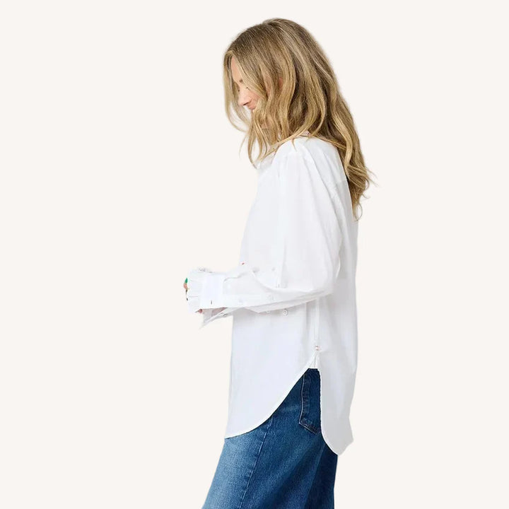 Kerri Rosenthal – Mia Ruffle Shirt in White