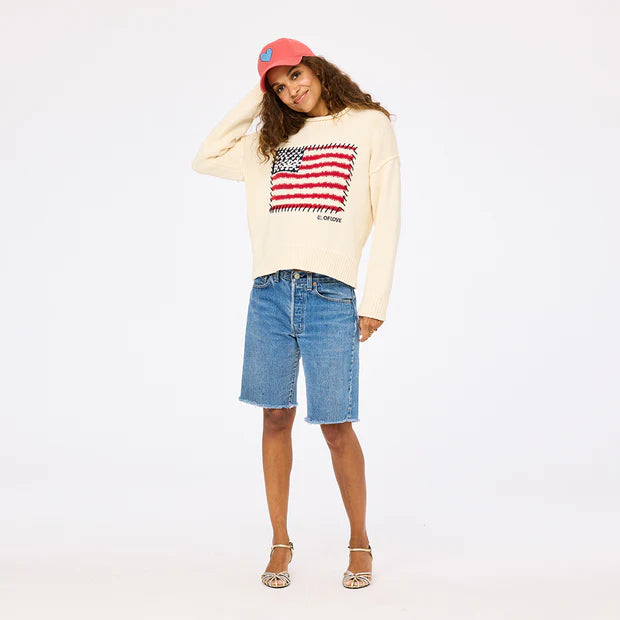 Kerri Rosenthal – Roll Neck U.S of Love Sweater