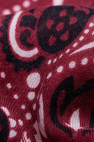 Maison Lecomte Flament – Wool Cashmere Bandana in Burgundy