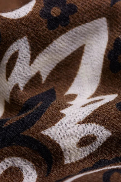 Maison Lecomte Flament – Wool Cashmere Bandana in Hazelnut