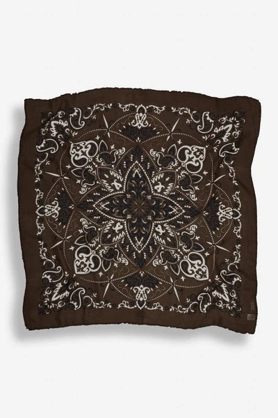 Maison Lecomte Flament – Wool Cashmere Bandana in Hazelnut
