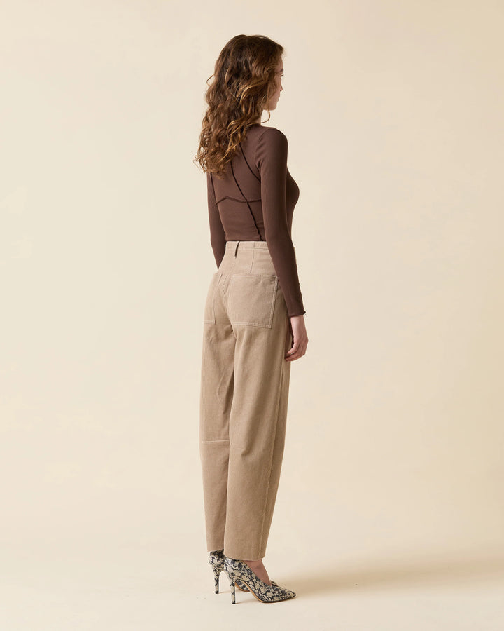 Le Jean - Utility Soft Barrel in Beige Corduroy