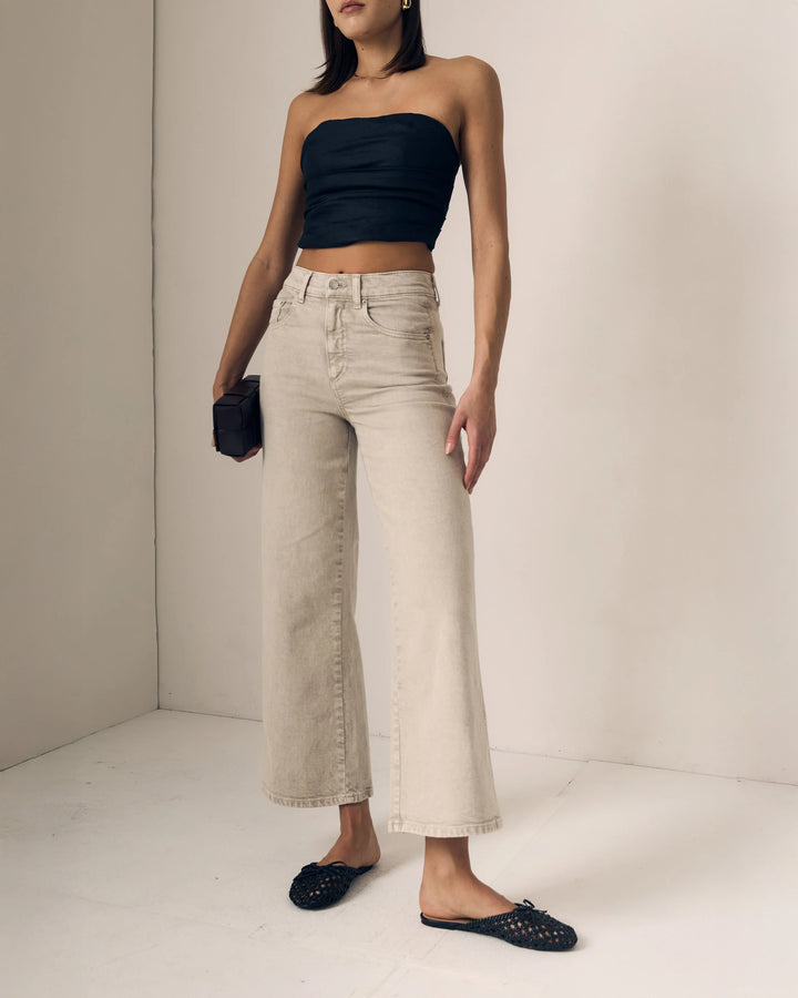 Le Jean - Juliette Wide Leg Ankle in Desert Sands