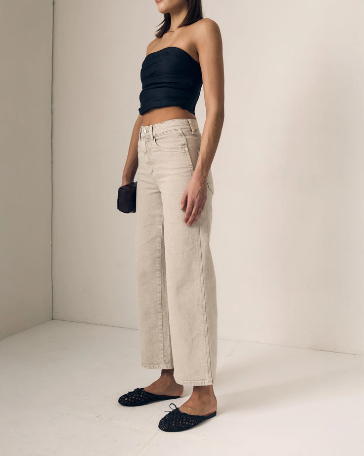 Le Jean - Juliette Wide Leg Ankle in Desert Sands