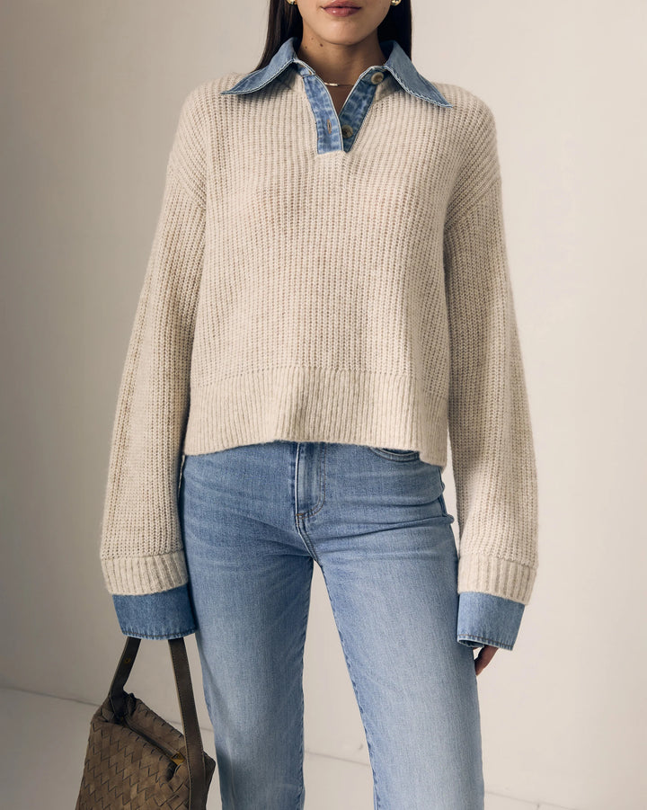 Le Jean – Harvey Sweater in Navy and Denim