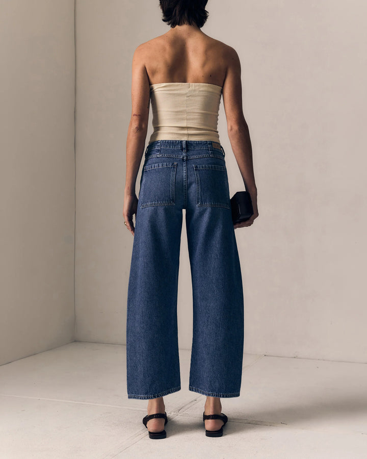 Le Jean - Selena Crop Mid-Rise Jeans in Indigo Bloom