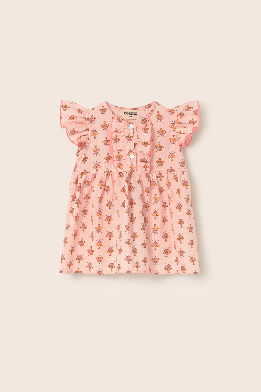 Cozmo- Lia Baby Dress in Cloud Pink
