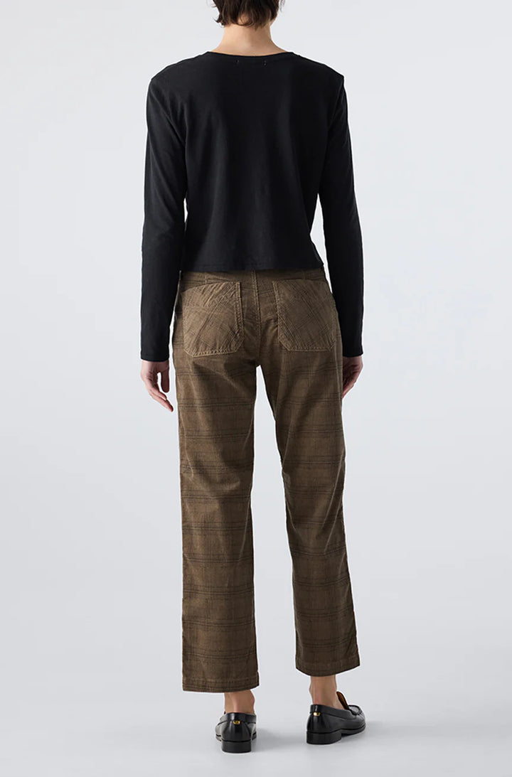 AMO Denim – Lillian Printed Cord in Dark Sand