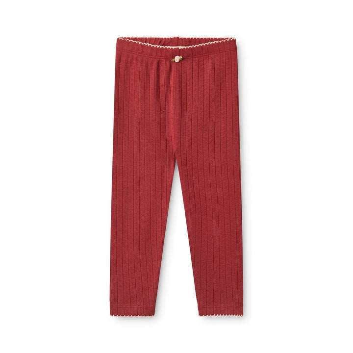 Floess – Liva Pointelle Leggings in Dark Cranberry