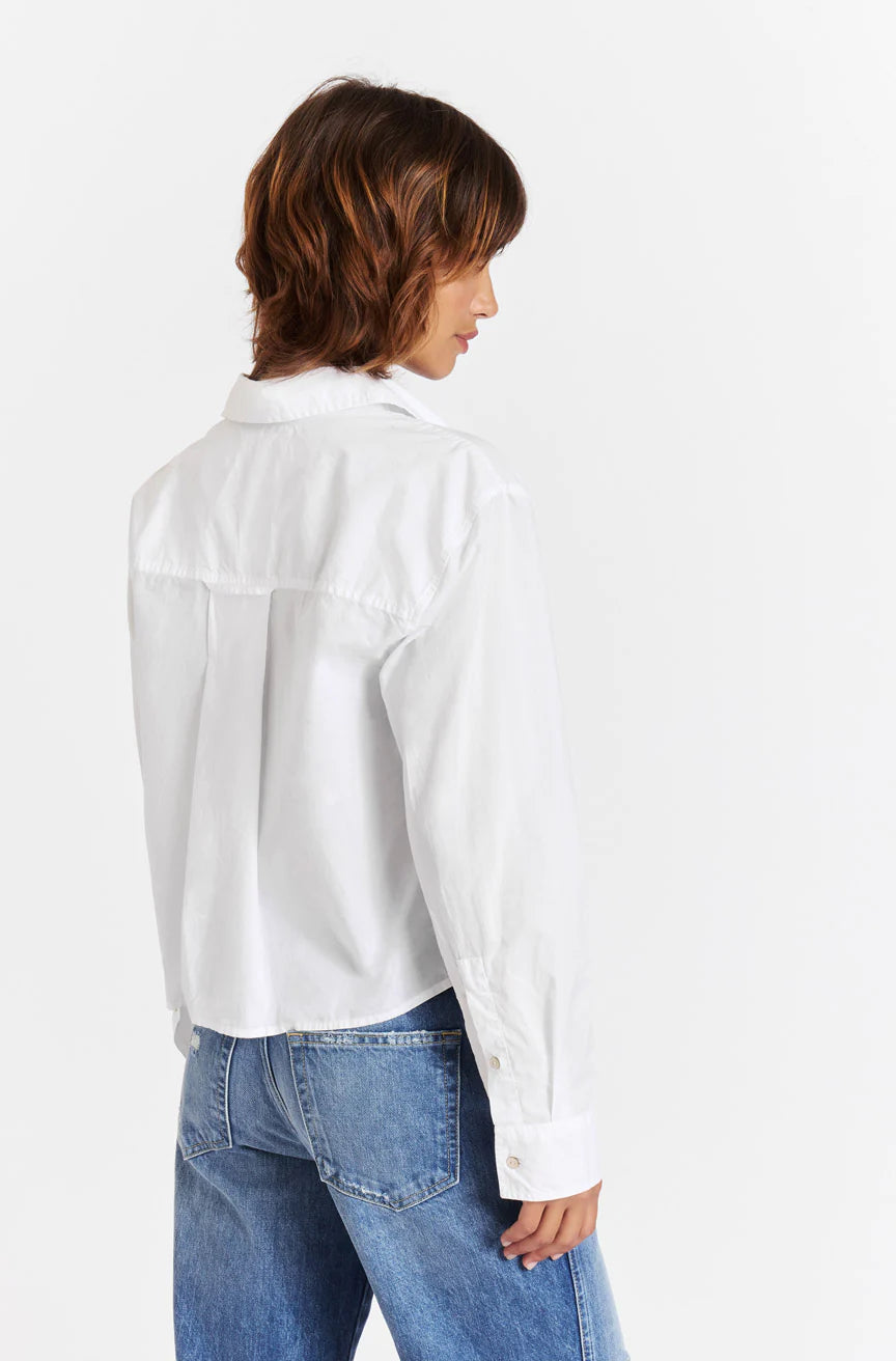 AMO Denim – Ruth Crop Shirt in White