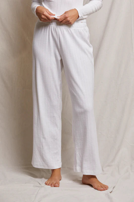 Perfect White Tee – Loren Pointelle Pajama Set in White