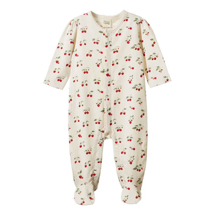 Nature Baby – Lucy Suit in Strawberry Blush Print
