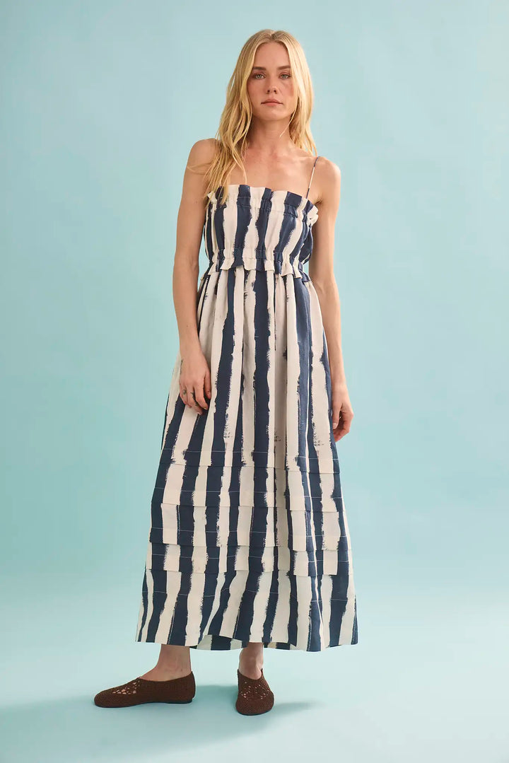 Hunter Bell - Larkin Dress in Lighthouse Stripe Navy