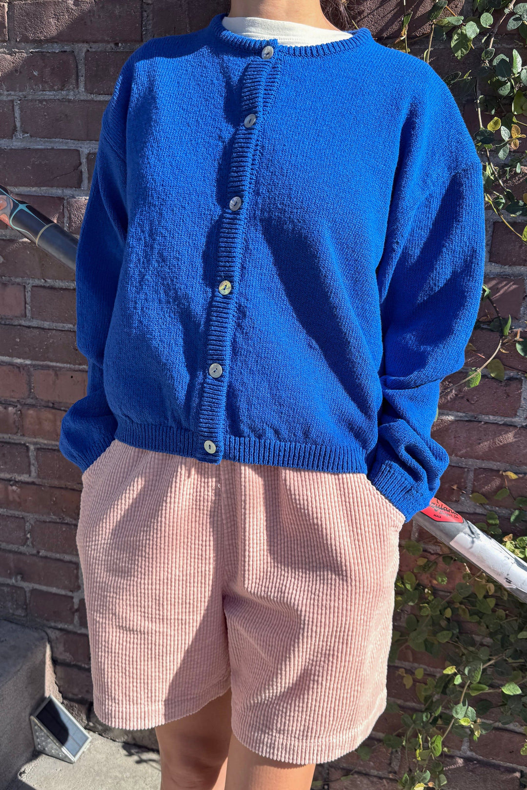 Le Bon Shoppe - Leila Cotton Cardigan in Cobalt