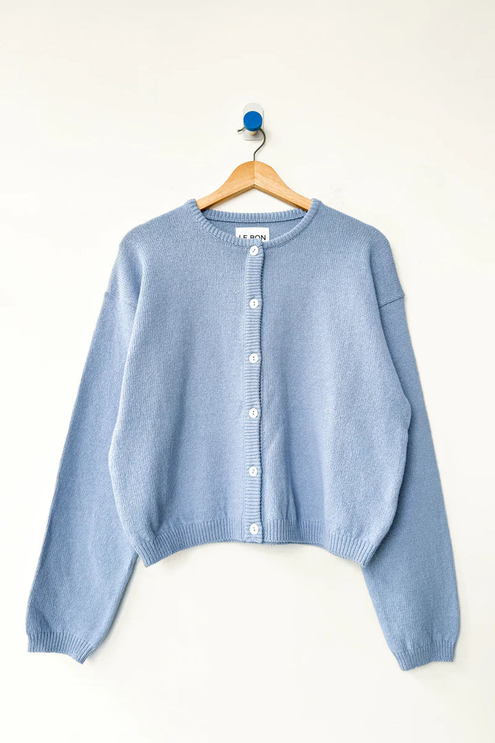 Le Bon Shoppe - Leila Cotton Cardigan in Cornflower