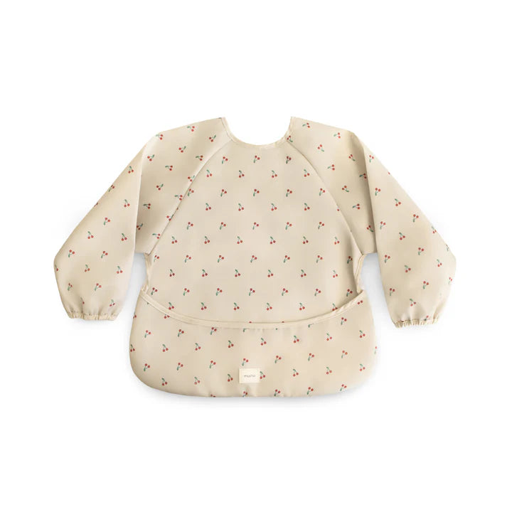 Mushie - Long Sleeve Bib in Cherries