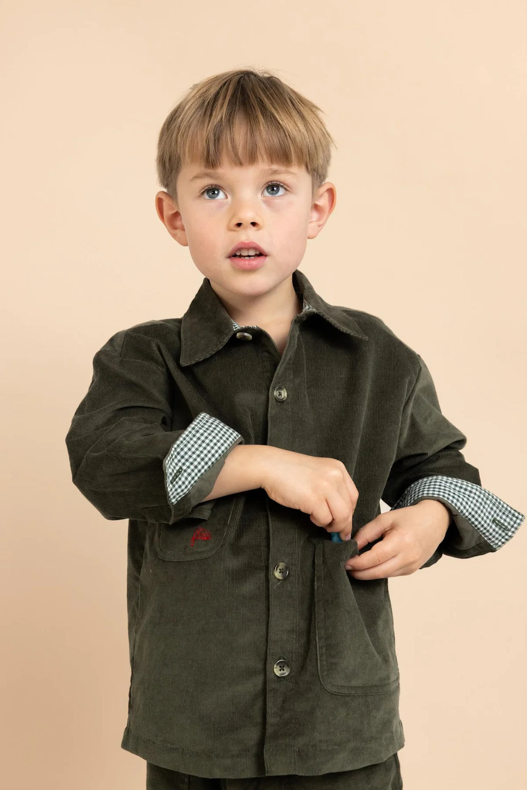 Floess – Billie Overshirt in Green Oak