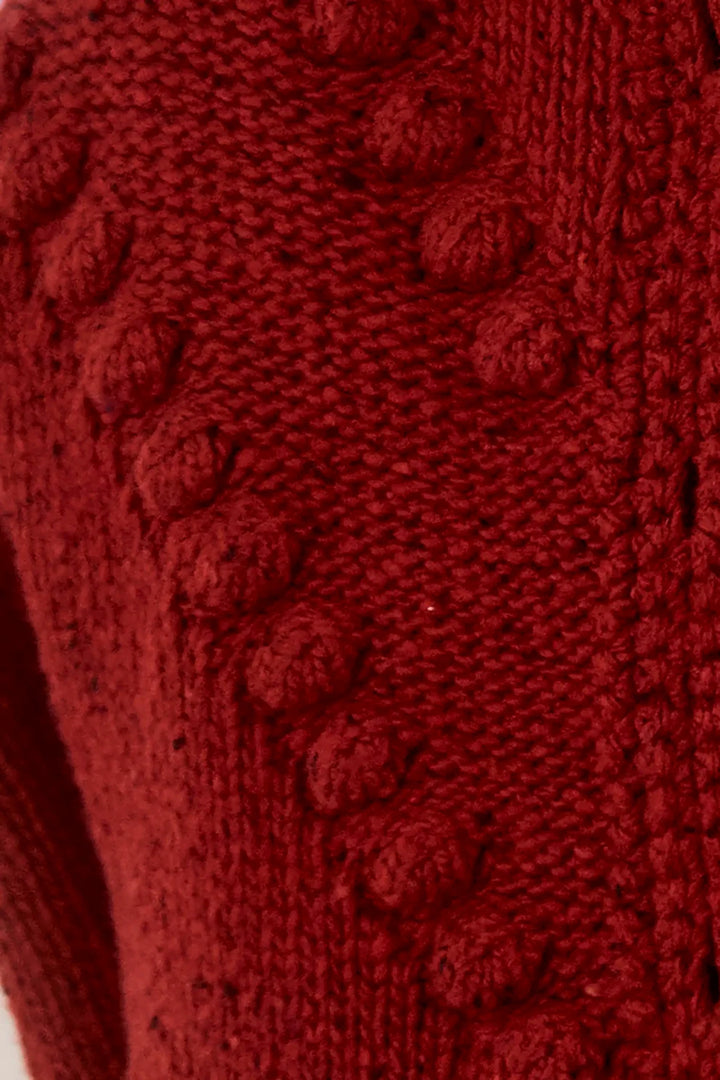 Hunter Bell – Bobble Sweater in Maroon