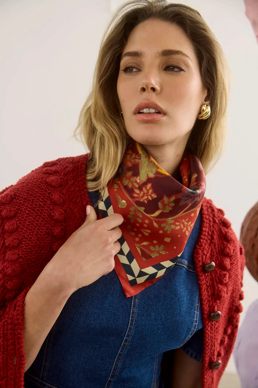 Hunter Bell – Birds of a Feather Navy Scarf