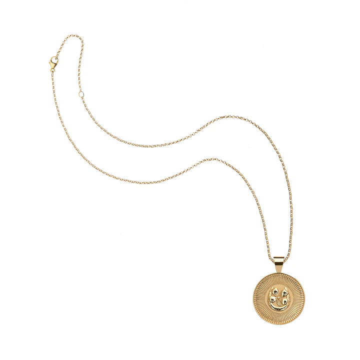 Jane Winchester – Small "Lucky" Coin Pendant on Drawn Link Chain