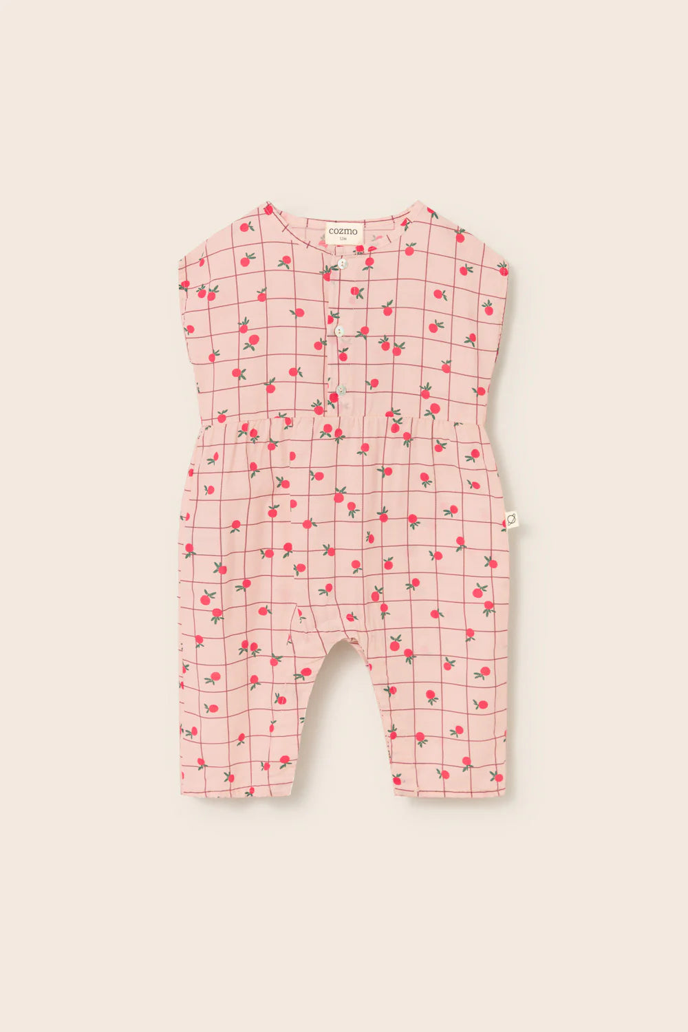 Cozmo- Mae Cotton Jumpsuit in Rose