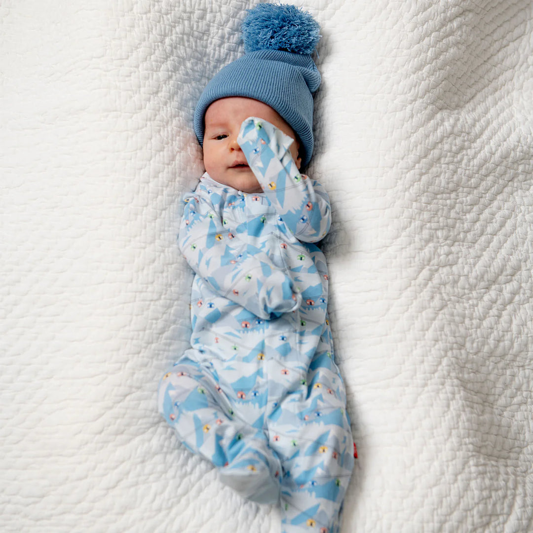 Magetic Me - Modal Magnetic Footie in Blue Apres Chic