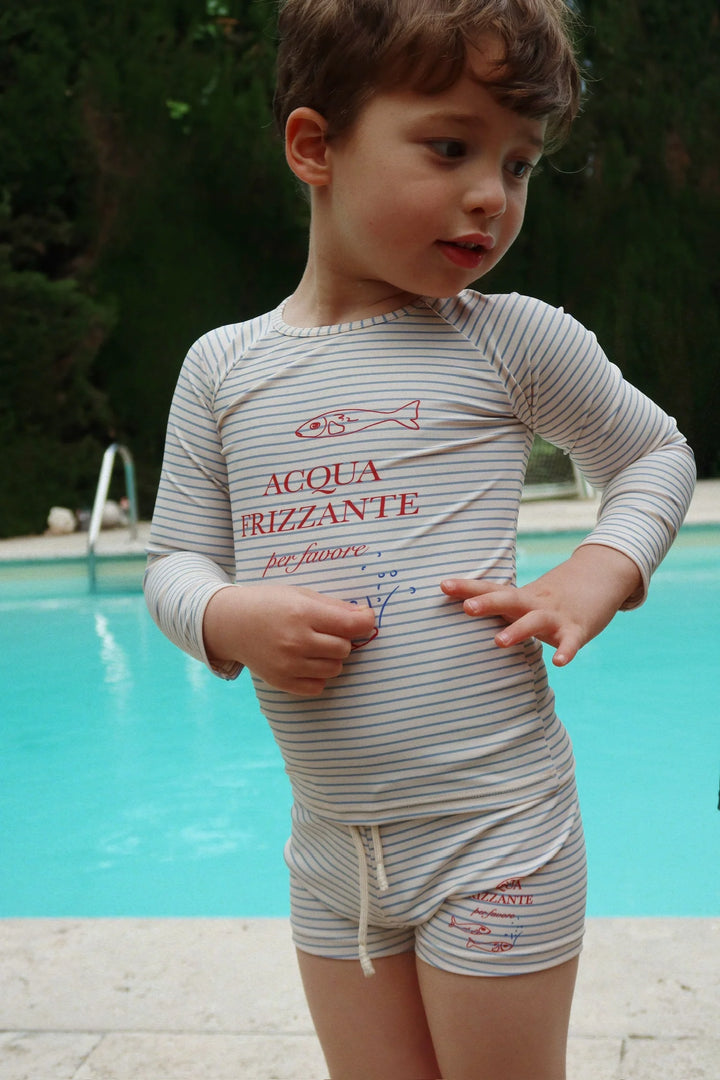 Konges Slojd - Aster Swim Shorts in Stripe Blue