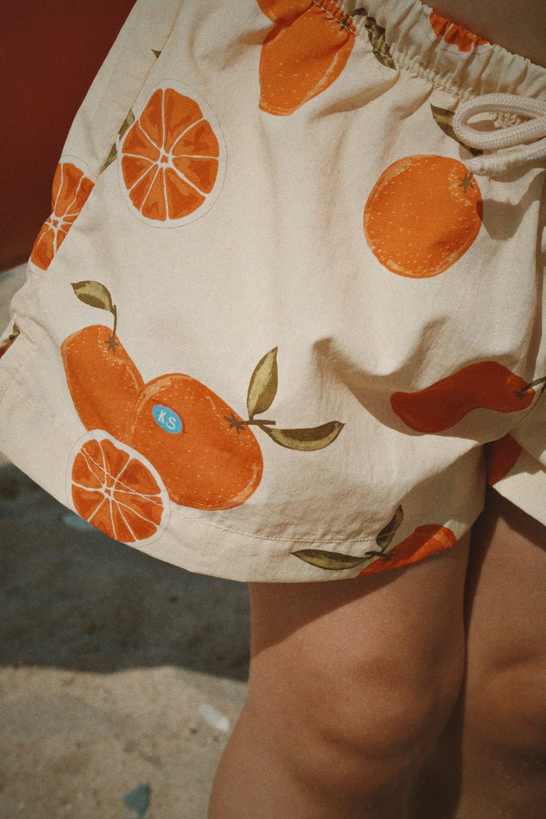 Konges Slojd - Pomio Swim Shorts in Arancia