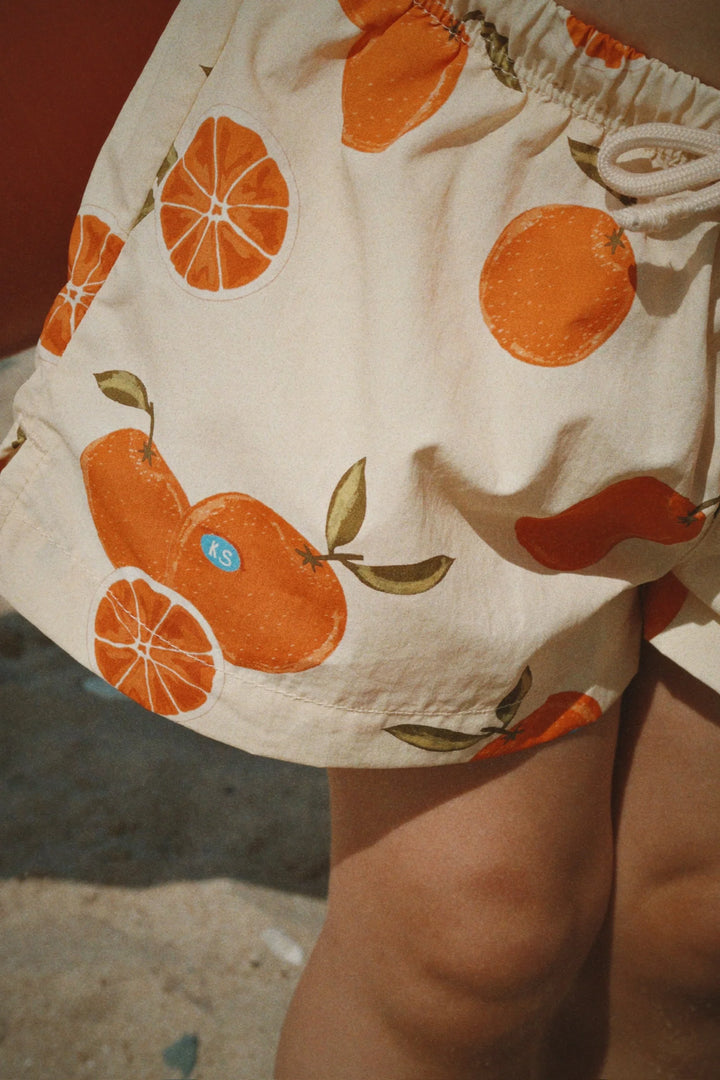 Konges Slojd - Pomio Swim Shorts in Arancia